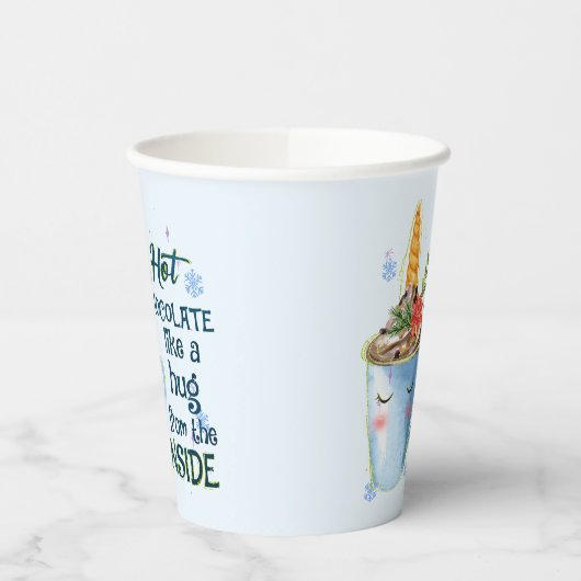 Heet Chocolade Unicorn Papieren Bekers (Links)