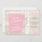 Heet-chocolade Winterfeest voor meisjes Kaart (Voorkant)