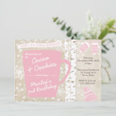 Heet-chocolade Winterfeest voor meisjes Kaart (Staand voorkant)