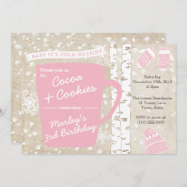 Heet-chocolade Winterfeest voor meisjes Kaart