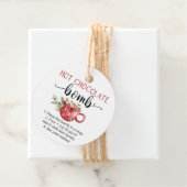 Heet-chocoladebom cute waterverf  bedankjes labels (In situ)