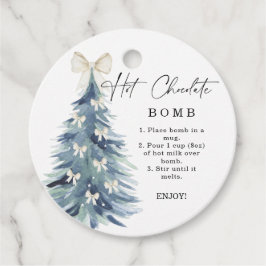 Heet-chocoladebom-etiket.Winter hete cacaobom Bedankjes Labels