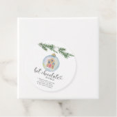 Heet chocoladebom label. Waterverf winter Bedankjes Labels (In situ)