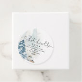 Heet chocoladebom label. Winterhete cacaombom Bedankjes Labels (In situ)