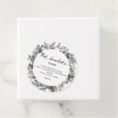 Heet chocoladebom label. Winterhete cacaombom Favo Bedankjes Labels (In situ)