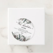 Heet chocoladebom label. Winterhete cacaombom Favo Bedankjes Labels (In situ)