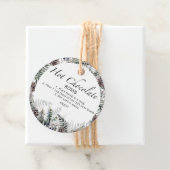 Heet chocoladebom label. Winterhete cacaombom Favo Bedankjes Labels (In situ)