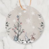 Heet chocoladebom label. Winterhete cacaombom Favo Bedankjes Labels (Achterkant)