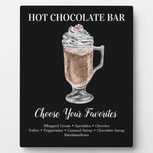 Heet chocoladestaaf Drink Plaque Fotoplaat (Voorkant)
