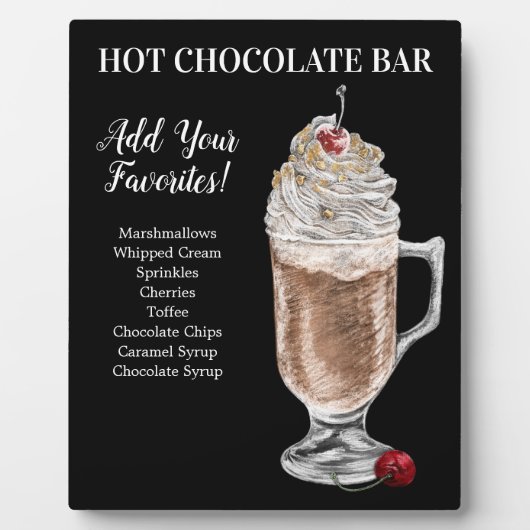 Heet chocoladestaaf Drink Plaque Fotoplaat (Voorkant)