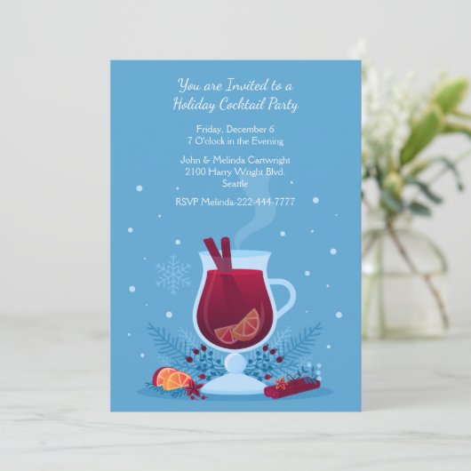 Heet-Cider- en Sneeuwfeestdag Kaart (Staand voorkant)