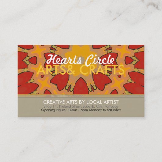 Heet cirkelvormig, levendig Visitekaartje (Voorkant)