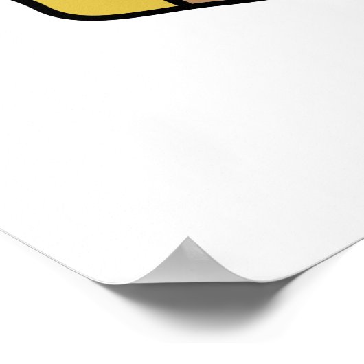 Heet Cross Bun Grappig Eten Pun Poster (Hoek)