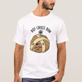 Heet Cross Bun Grappig Eten Pun T-shirt (Voorkant)