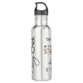 Heet Curvy Zwart Fitness Vrouw Motivatie Waterfles (Achterkant)