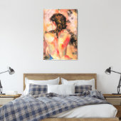 Heet Dameslichaam - Abstracte Vrouw Lichaam Origin Canvas Afdruk (Insitu (Slaapkamer))