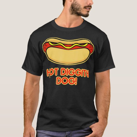 Heet-dog design voor mannen en vrouwen - Hot-Diggi T-shirt (Voorkant)
