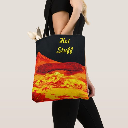 Heet-domme Lava op canvas tas (Dichtbij)