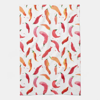 Heet en Spicy Chillies Kitchen Towel Theedoek