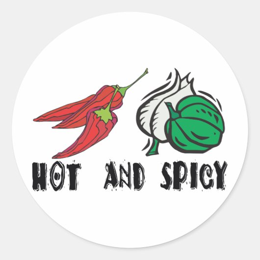 Heet en Spicy Ronde Sticker (Voorkant)