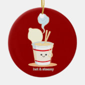 Heet en Steamy Keramisch Ornament (Voorkant)