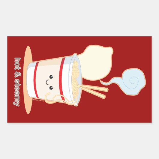Heet en Steamy Rechthoekige Sticker (Voorkant)