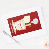 Heet en Steamy Rechthoekige Sticker (Envelop)