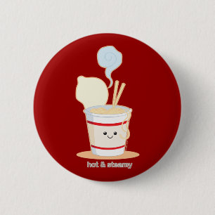 Heet en Steamy Ronde Button 5,7 Cm