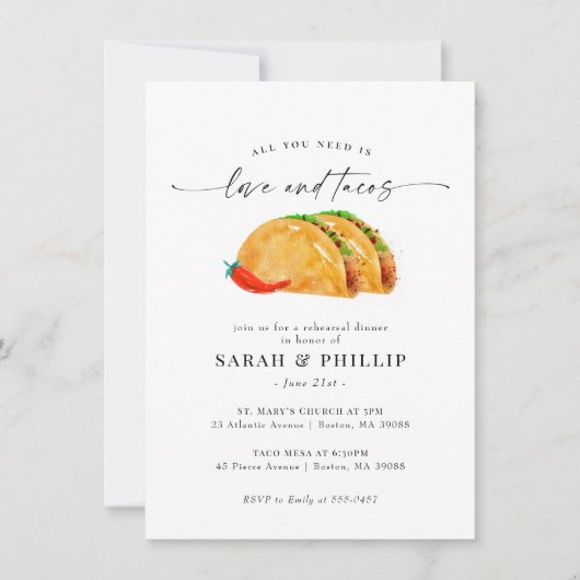 Heet- en Tacos-repetitie Kaart (Voorkant)