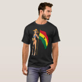Heet Fan Meisje Ghana T-shirt (Voorkant volledig)