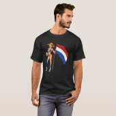 Heet Fan Meisje Nederland T-shirt (Voorkant volledig)