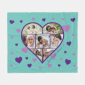 Heet Foto Collage Fleece Blanket (Voorkant (Horizontaal))