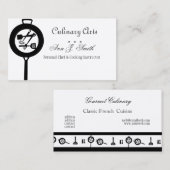 Heet Fries Gietijzer Pan Restaurant Chef Culinaire Visitekaartje (Voorkant / Achterkant)