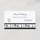 Heet Fries Gietijzer Pan Restaurant Chef Culinaire Visitekaartje (Achterkant)