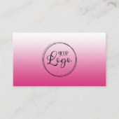 Heet Fuchsia Roze Verlopen Logo Visitekaartje (Voorkant)