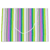 Heet gekleurde neon strepen groot cadeauzakje (Voorkant)