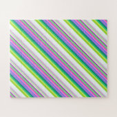 Heet gekleurde neon strepen legpuzzel (Horizontaal)