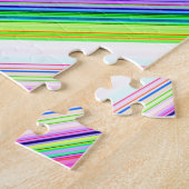 Heet gekleurde neon strepen legpuzzel (Zijkant)