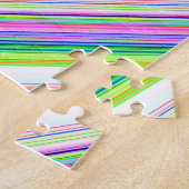 Heet gekleurde neon strepen legpuzzel (Zijkant)