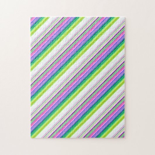 Heet gekleurde neon strepen legpuzzel (Verticaal)