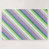 Heet gekleurde neon strepen legpuzzel (Horizontaal)