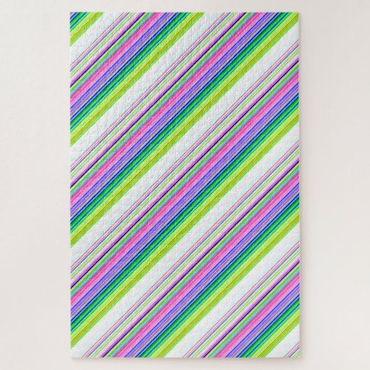 Heet gekleurde neon strepen legpuzzel (Verticaal)