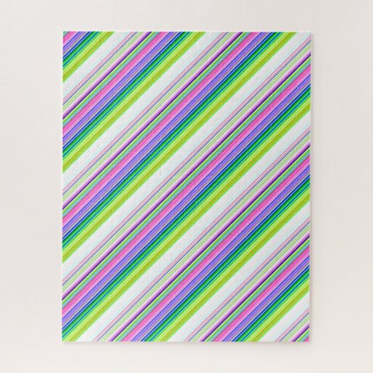 Heet gekleurde neon strepen legpuzzel (Verticaal)