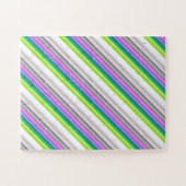 Heet gekleurde neon strepen legpuzzel (Horizontaal)