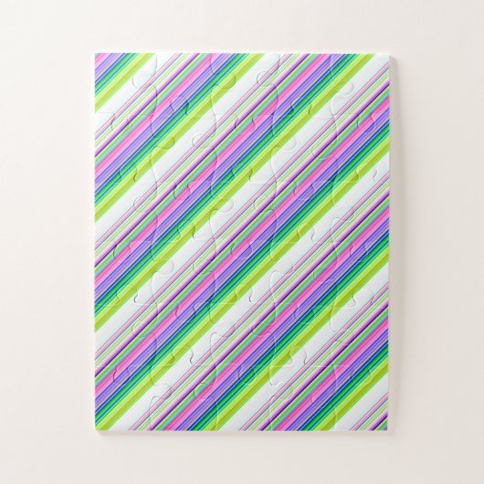Heet gekleurde neon strepen legpuzzel (Verticaal)