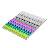 Heet gekleurde neon strepen tegeltje (Zijkant)