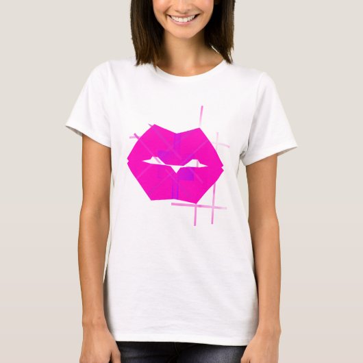 Heet Gelakte Geometrische Crop Top (Voorkant)