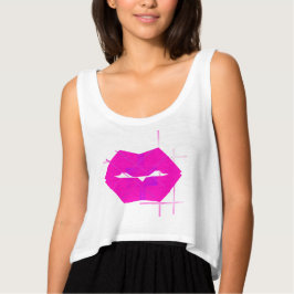 Heet Gelakte Geometrische Crop Top
