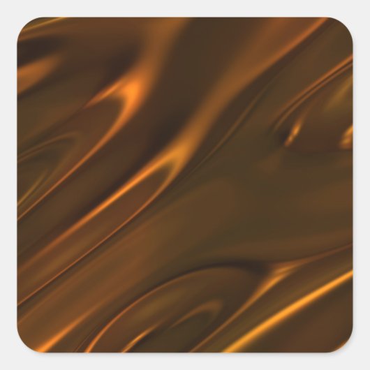 Heet gesmolten vloeibare chocolade getextureerd vierkante sticker (Voorkant)