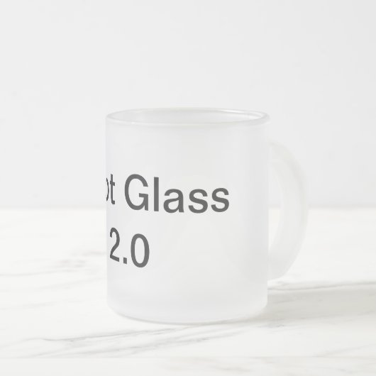 heet glas 2.0 matglas koffiemok (Voorkant rechts)